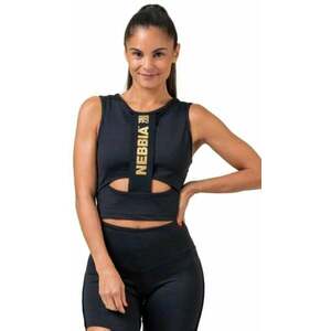 Nebbia Honey Bunny Crop Top Black XS Fitness tričko vyobraziť