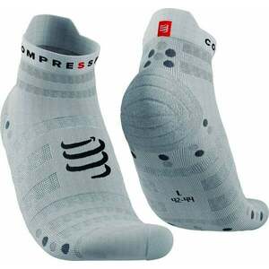 Compressport Pro Racing V4.0 Ultralight Run Low White/Alloy T4 Bežecké ponožky vyobraziť