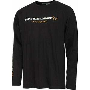 Savage Gear Tričko Signature Logo Long Sleeve T-Shirt Black Caviar 3XL vyobraziť