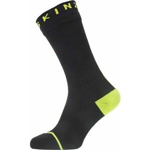 Sealskinz Waterproof All Weather Mid Length Sock With Hydrostop Black/Neon Yellow M Cyklo ponožky vyobraziť