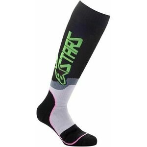 Alpinestars Ponožky MX Plus-2 Socks Black/Green Neon/Pink Fluorescent L vyobraziť