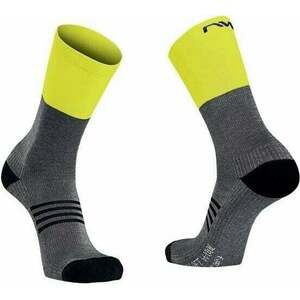 Northwave Extreme Pro High Sock Grey/Yellow Fluo XS Cyklo ponožky vyobraziť