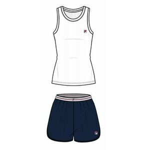 Fila FPS4122 Tank Jersey Rib / Pant French Terry White/Blue S Fitness bielizeň vyobraziť