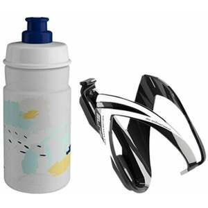 Elite Cycling CEO Bottle Cage + Jet Bottle Kit Black Glossy/Clear Blue 350 ml Cyklistická fľaša vyobraziť