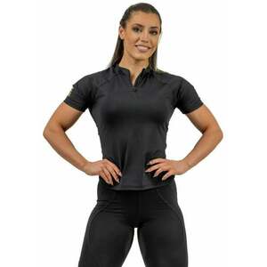 Nebbia Compression Zipper Shirt INTENSE Ultimate Black/Gold S Fitness tričko vyobraziť