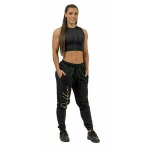 Nebbia High-Waist Joggers INTENSE Signature Black/Gold M Fitness nohavice vyobraziť