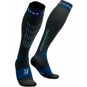 Compressport Alpine Ski Full Black/Estate Blue T1 Bežecké ponožky vyobraziť