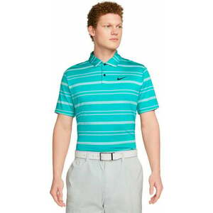 Nike Dri-Fit Tour Mens Striped Golf Teal Nebula/Jade Ice/Black 2XL Polo košeľa vyobraziť