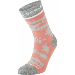 Sealskinz Reepham Mid Length Women's Jacquard Active Sock Pink/Light Grey Marl/Cream S/M Cyklo ponožky vyobraziť