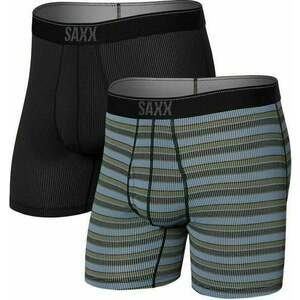 SAXX Quest 2-Pack Boxer Brief Sunrise Stripe/Black II S Fitness bielizeň vyobraziť