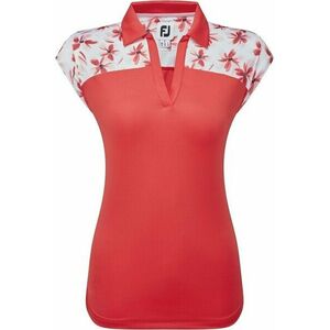 Footjoy Blocked Floral Print Lisle Red S Polo košeľa vyobraziť