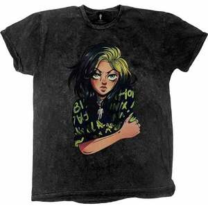 Billie Eilish Tričko Anime Billie Unisex Black 2XL vyobraziť