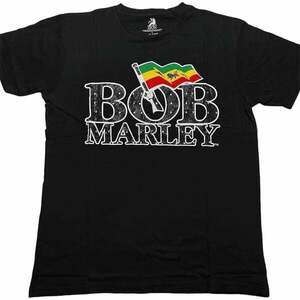 Bob Marley Tričko Flag Logo Unisex Black 2XL vyobraziť