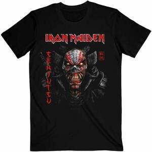 Iron Maiden Tričko Senjutsu Black Cover Vertical Logo Unisex Black 2XL vyobraziť