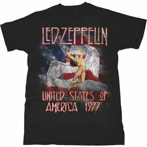 Led Zeppelin Tričko Stars N' Stripes USA '77. Unisex Black 2XL vyobraziť