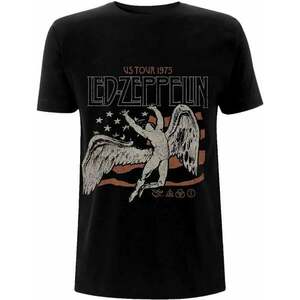 Led Zeppelin Tričko US 1975 Tour Flag Unisex Black XL vyobraziť