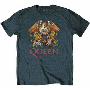 Queen Tričko Classic Crest Unisex Heather Blue 2XL vyobraziť