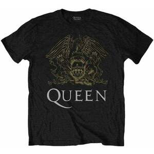 Queen Tričko Crest Unisex Black 2XL vyobraziť