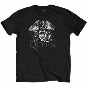 Queen Tričko Crest Logo Unisex Black 2XL vyobraziť