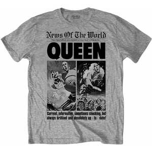 Queen Tričko News of the World 40th Front Page Unisex Grey 2XL vyobraziť