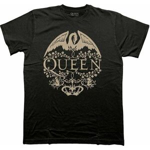 Queen Tričko Floral Crest Mono Unisex Black S vyobraziť