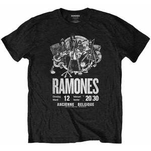 Ramones Tričko Belgique Unisex Black 2XL vyobraziť