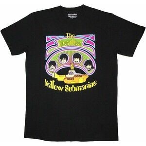 The Beatles Tričko Yellow Submarine Heads in Circles v2 Unisex Black XL vyobraziť