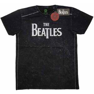 The Beatles Tričko Drop T Logo Snow Wash Unisex Black 2XL vyobraziť