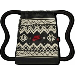 Nike Heritage Holiday Drawstring Bag Black/White Fair Isle Športová taška vyobraziť