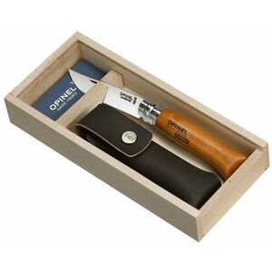 Opinel Wooden Gift Box N°08 Carbon + Sheath Turistický nôž vyobraziť