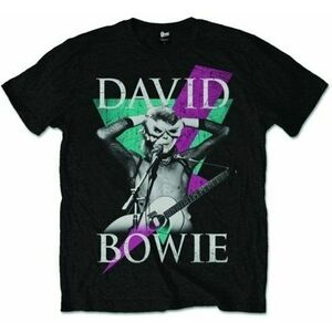 David Bowie Tričko Thunder Unisex Black L vyobraziť