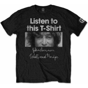 John Lennon Tričko Listen Unisex Black M vyobraziť