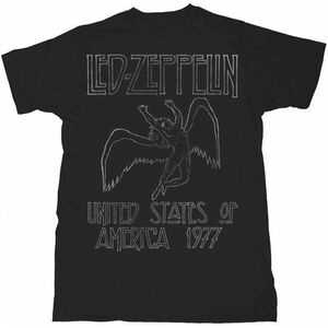 Led Zeppelin Tričko USA '77. Unisex Black S vyobraziť