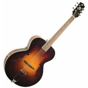 The Loar LH-600 Vintage Sunburst Semiakustická gitara vyobraziť