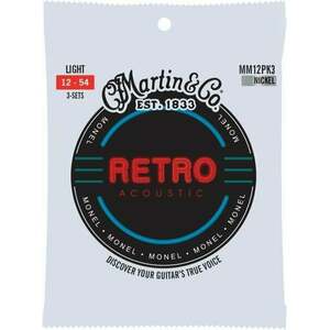 Martin Retro Light 3-Pack Struny pre akustickú gitaru vyobraziť