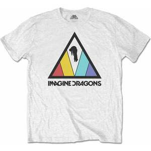 Imagine Dragons Tričko Triangle Logo Unisex White S vyobraziť