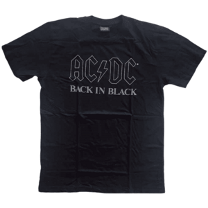 AC/DC Tričko Back In Black Unisex Black 2XL vyobraziť