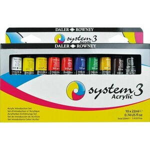 Daler Rowney System3 Sada akrylových farieb 10 x 22 ml vyobraziť