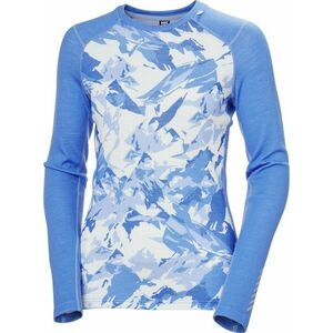 Helly Hansen Women's Lifa Merino Midweight Graphic Crew Ultra Blue Mountain Camo L Termoprádlo vyobraziť