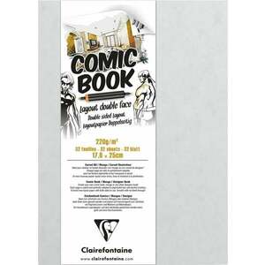 Clairefontaine Comic Book Layout Double Sided Paper Skicár 17, 6 x 25 cm 220 g vyobraziť