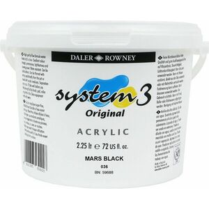 Daler Rowney System3 Akrylová farba Mars Black 2, 25 L 1 ks vyobraziť