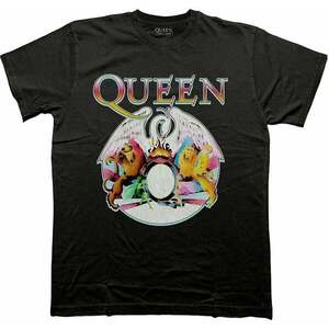 Queen Tričko Multi Colour Crest Unisex Black 2XL vyobraziť