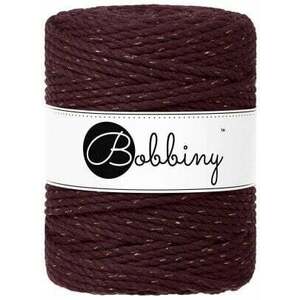 Bobbiny 3PLY Macrame Rope 5 mm 100 m Golden Burgundy Špagát vyobraziť