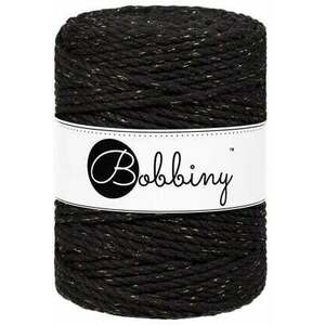 Bobbiny 3PLY Macrame Rope 5 mm 100 m Golden Black Špagát vyobraziť