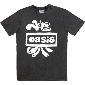 Oasis Tričko Logo Splat Stone Wash Unisex Charcoal Grey S vyobraziť