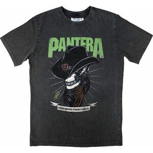 Pantera Tričko Skeleton Cowboy Stone Wash Unisex Charcoal Grey S vyobraziť