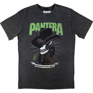 Pantera Tričko Skeleton Cowboy Stone Wash Unisex Charcoal Grey M vyobraziť