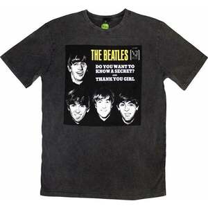 The Beatles Tričko VJ Secret Sleeve Stone Wash Unisex Charcoal Grey S vyobraziť