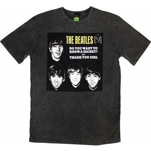 The Beatles Tričko VJ Secret Sleeve Stone Wash Unisex Charcoal Grey XL vyobraziť