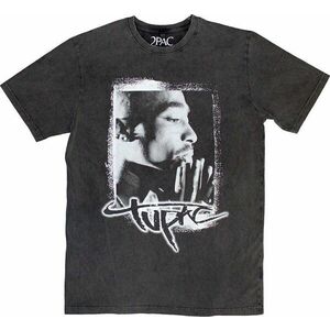 2Pac Tričko Spray Photo Stone Wash Unisex Charcoal Grey S vyobraziť